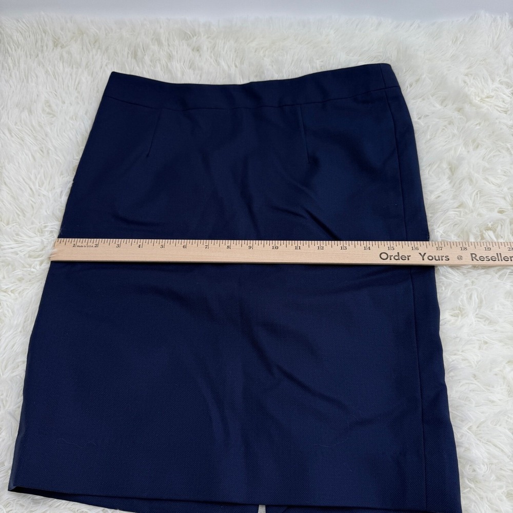 Maureen Gallagher Wool Pencil Skirt Career Office Navy Blue Waist 29 Vintage VTG - Picture 9 of 11